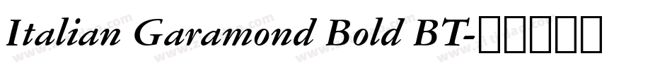 Italian Garamond Bold BT字体转换